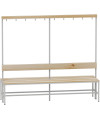 Sitzbänke mit Garderobenstange und Haken